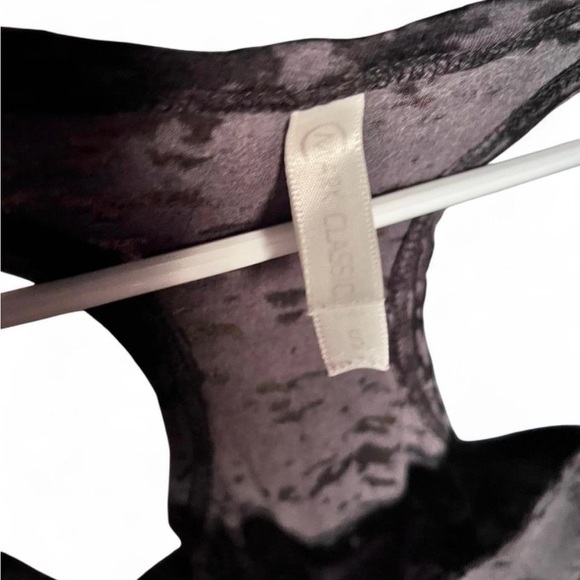 Black Burnout Racerback Tank Top Lightweight Sheer Activewear Layer Women’s Sm - Picture 2 of 3